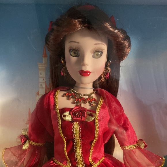 Disney Princess Brass Key - Belle Beauty & The Beast Porcelain Keepsake Doll - Picture 2 of 5